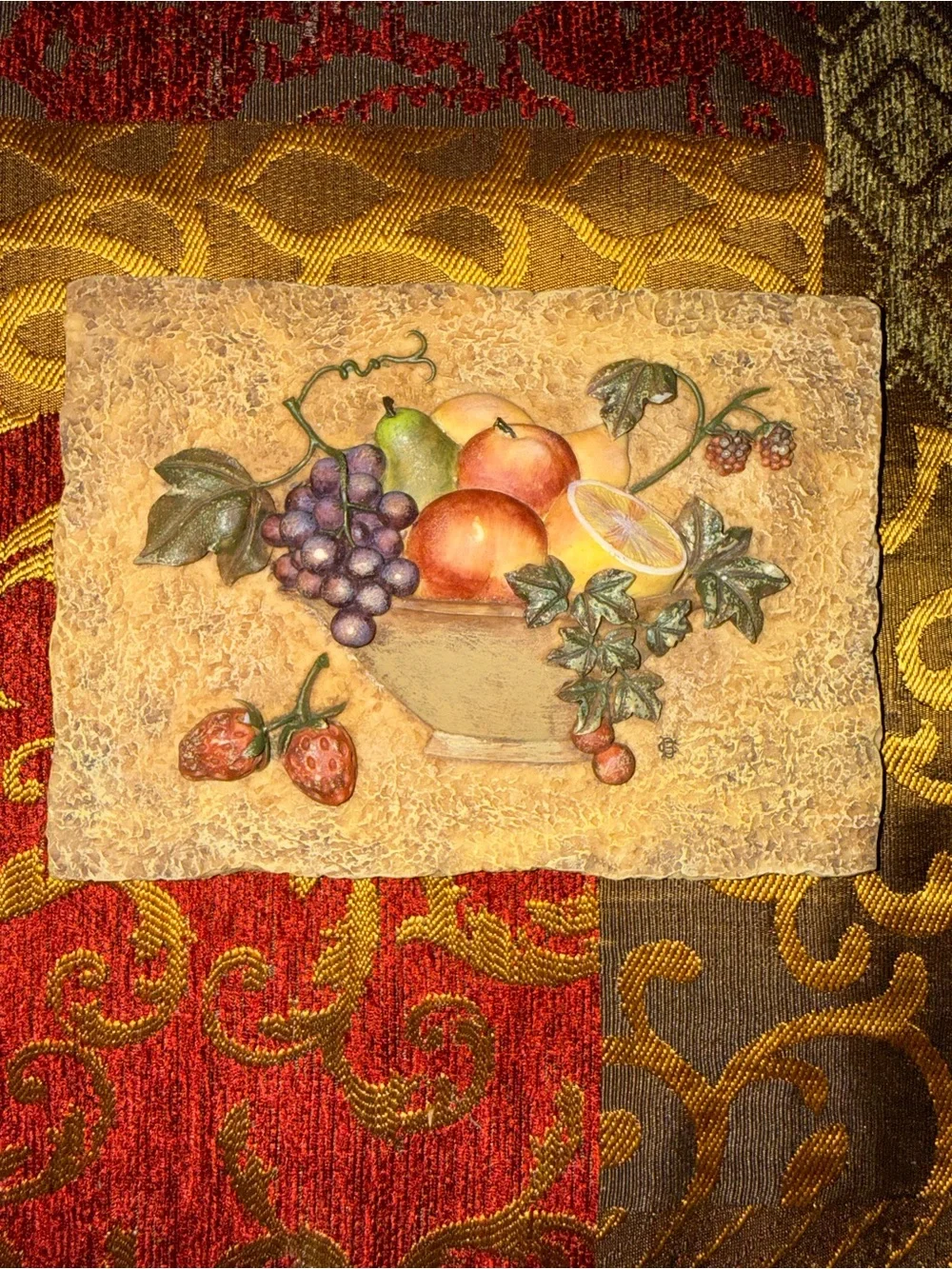 Still Life Fruit Wall Art - Multicolor Decorative 3D Resin Plaque